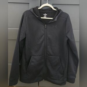 Under Armour Boys Black Fleece Full Zip Hoodie